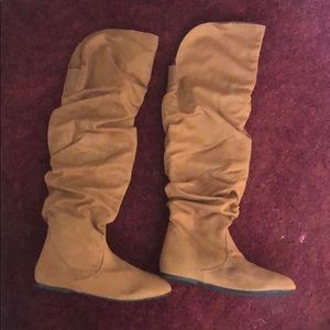 Knee-high camel colored boots